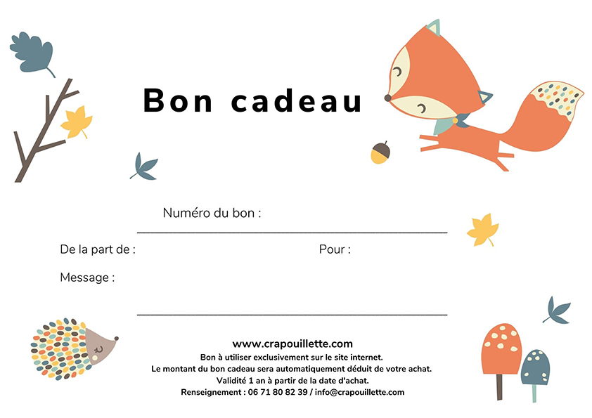 carte cadeau - cadeau de naissance - Crapouillette