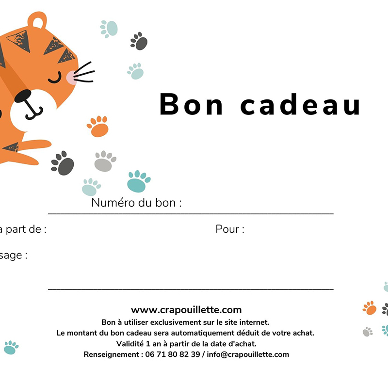 carte cadeau - cadeau de naissance - Crapouillette