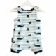 Combi-short barboteuse marin baleine bleu