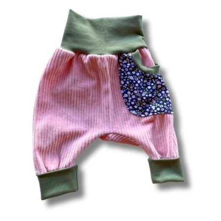 Pantalon velours rose Pêche