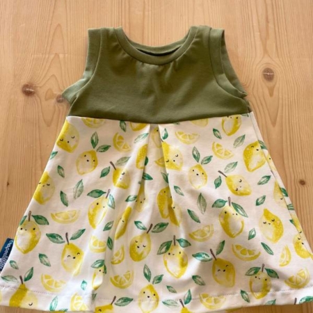 robe-manches-courtes-citron-jaune-vert